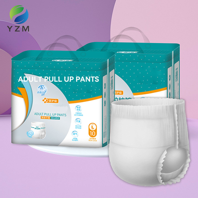 Stretchable Unisex Disposable Pull Up Pants Untuk Dewasa Absorpsi Berat