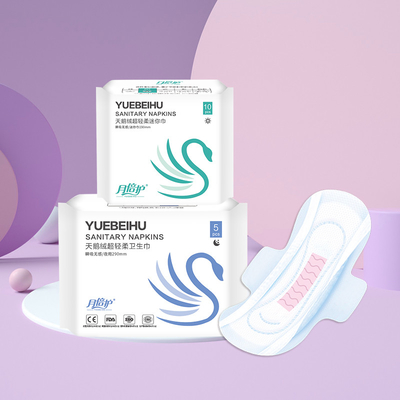 FDA CE Menstrüel Yastık Pamuk Yastık Dönem Uzunluğu 150mm-420mm