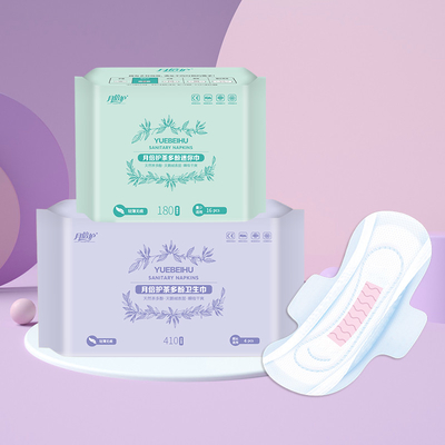 Multilayer Strong Adhesive 100 Cotton Sanitary Pads Pack với thiết kế cánh