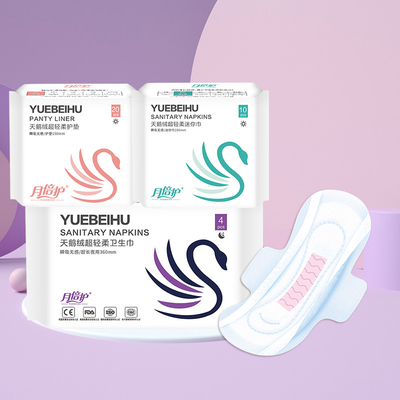 3 strati di protezione dalle perdite Pad sanitari biodegradabili per flussi pesanti