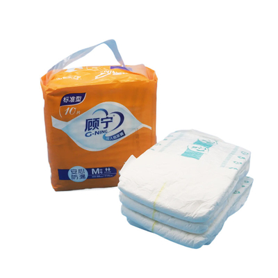 Diaper dewasa hypoallergenic dengan campuran poliester katun lembut dan tali pinggang elastis yang aman