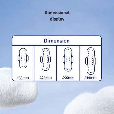 실크 부드럽고 무거운 흡수성 위생 냅킨 날개