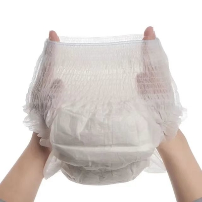 White Elastic Waist Pull Up quần cho người lớn với bảo vệ rò rỉ và kiểm soát mùi